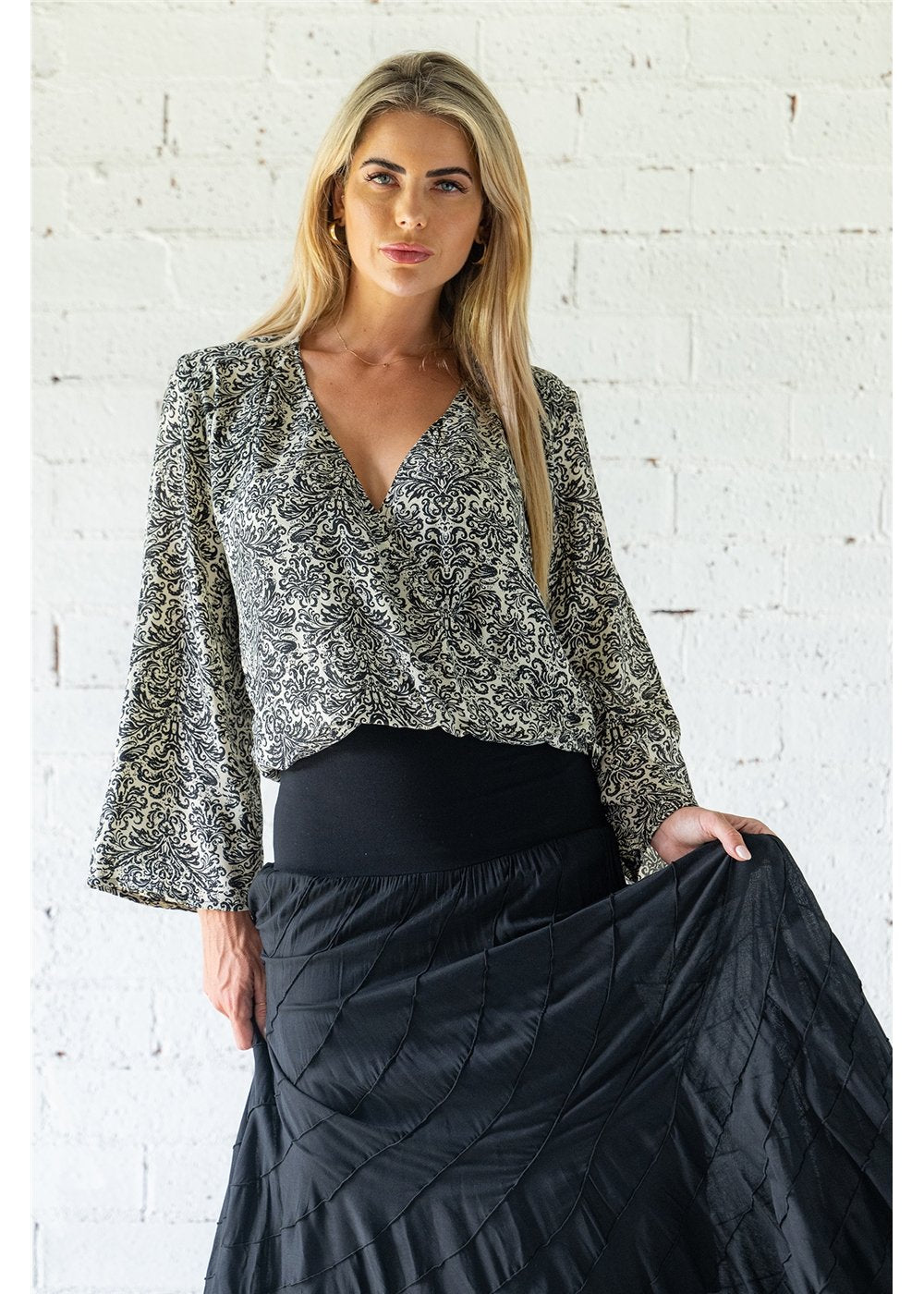 Damask Crossover Top