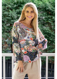 Lakshmi Long Sleeve Top, front view