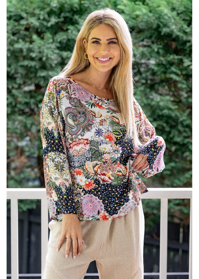 Lakshmi Long Sleeve Top, front view