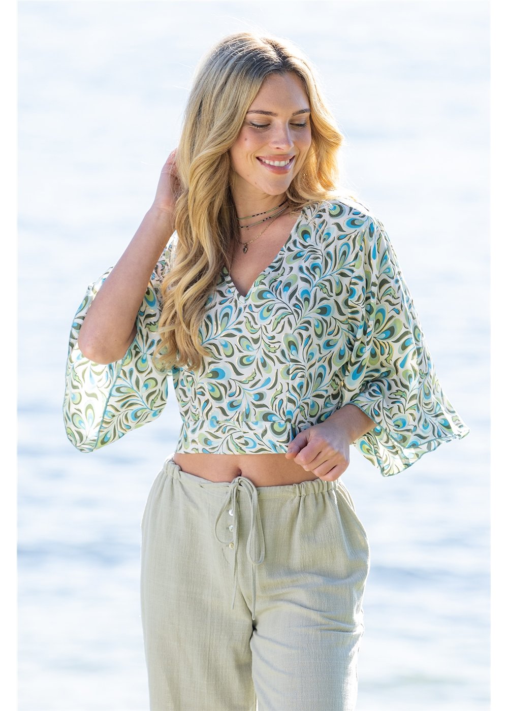 Kiah Cross Back Top, front view