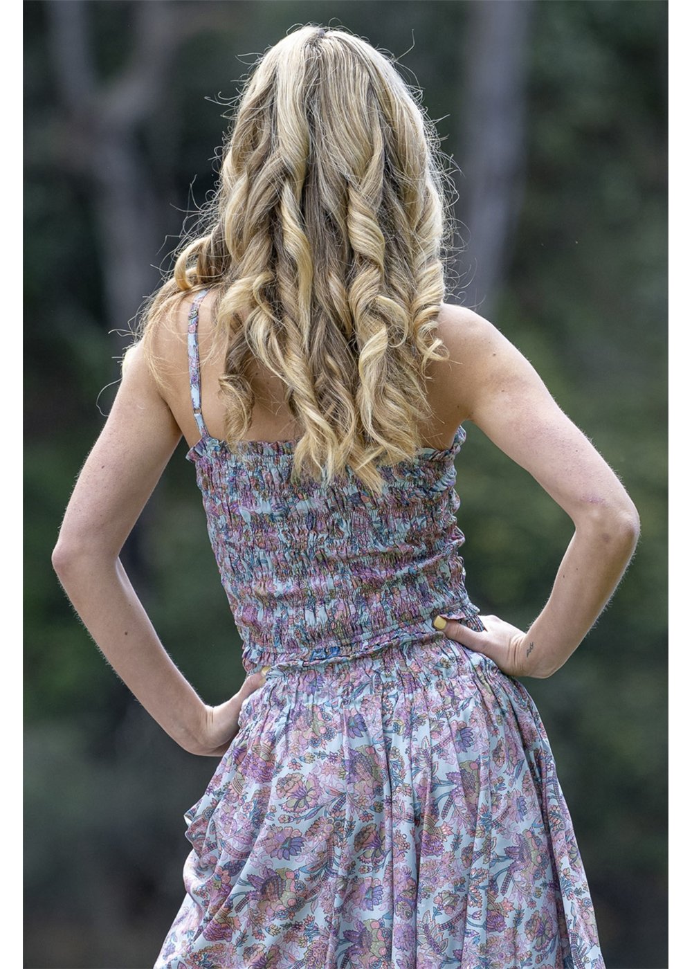 Celeste Ruched Shoestring Top, view 2