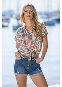 Maris Cap Sleeve Shirt, front view