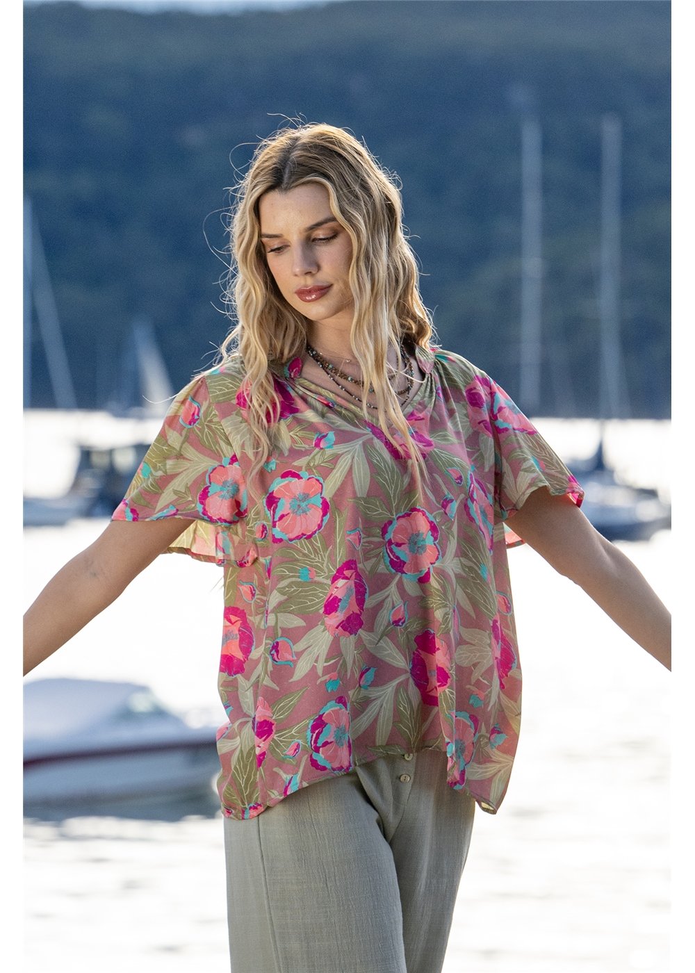 Bloss Flare Sleeve Top