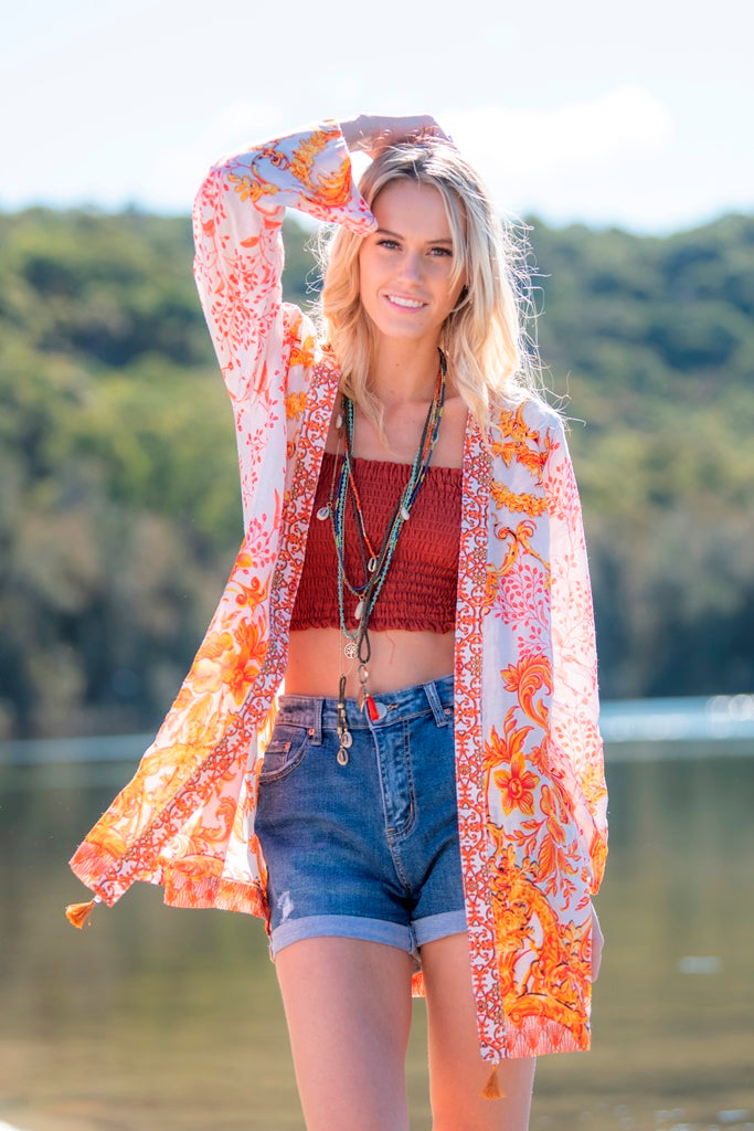 Tangerine Dreams Kimono