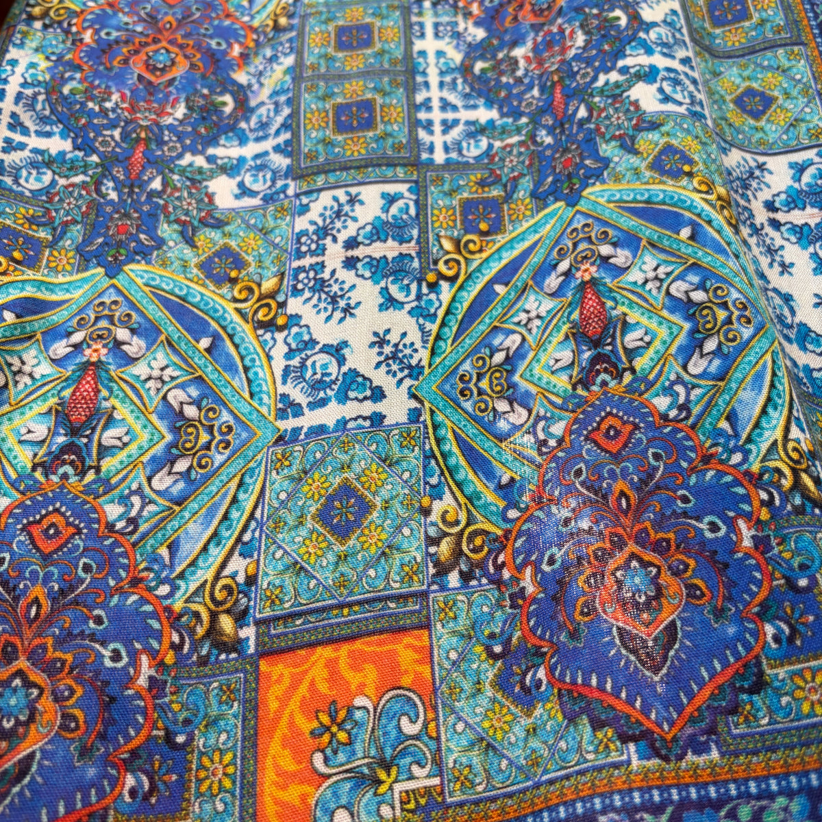 Tile Jumpsuit, close view of the tile print