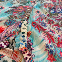 Turquoise Rhapsody Mao Shirt Dress - Sample Sale
