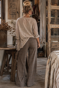 UP Pant - Honey Plaid Ponte Pant