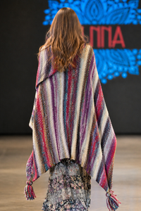 Nia Wine Turtleneck Poncho (Wine/Purple)
