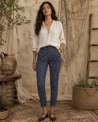 UP Pant - Bouquet Petal Slit Ankle Pants