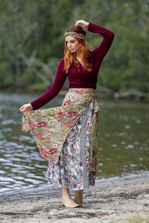 Vee Wrap Skirt