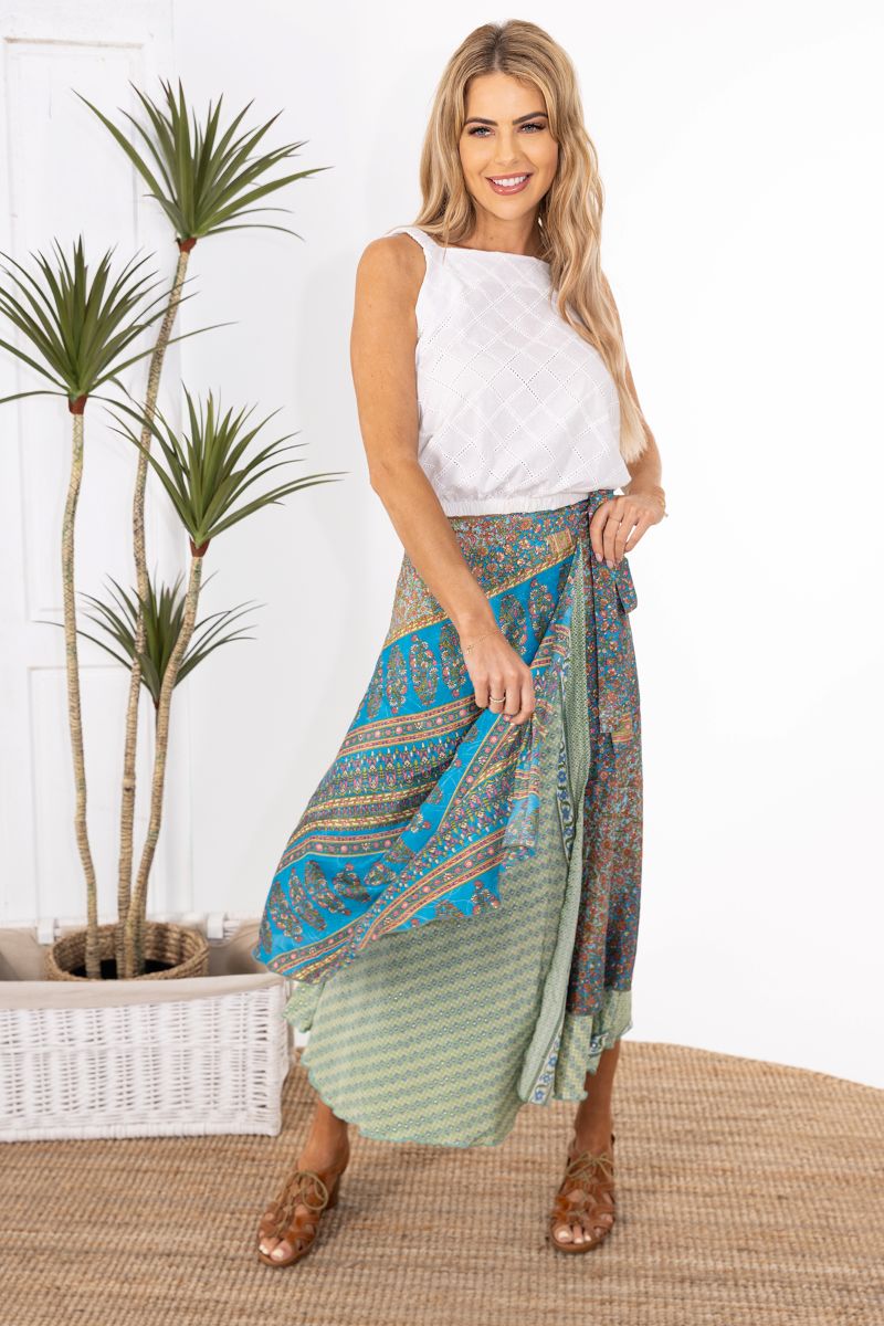 Wrap Skirt - Cyan - Limited Edition