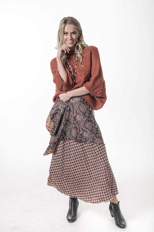 Goddess Wrap Skirt - Rust