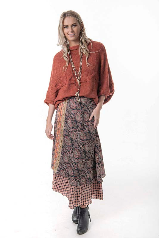 Goddess Wrap Skirt - Rust