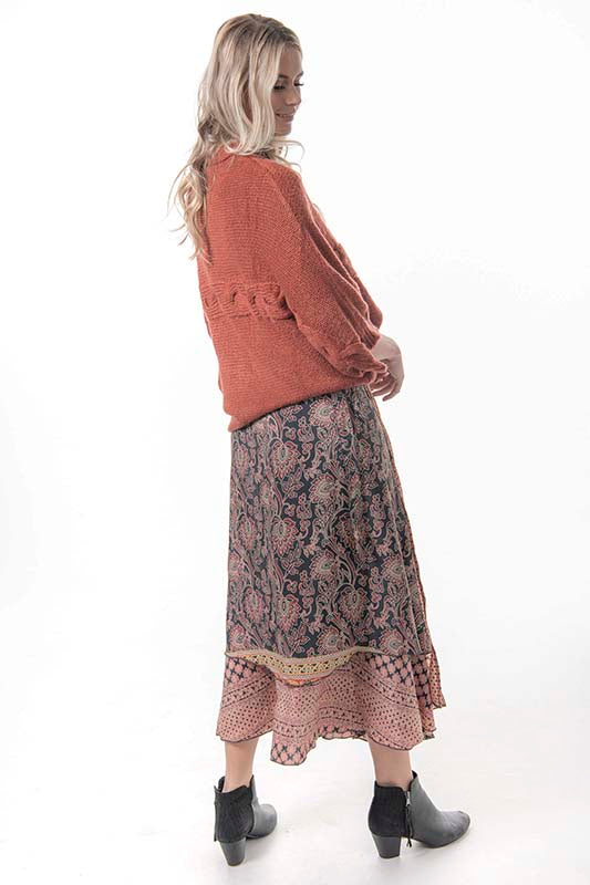 Goddess Wrap Skirt - Rust