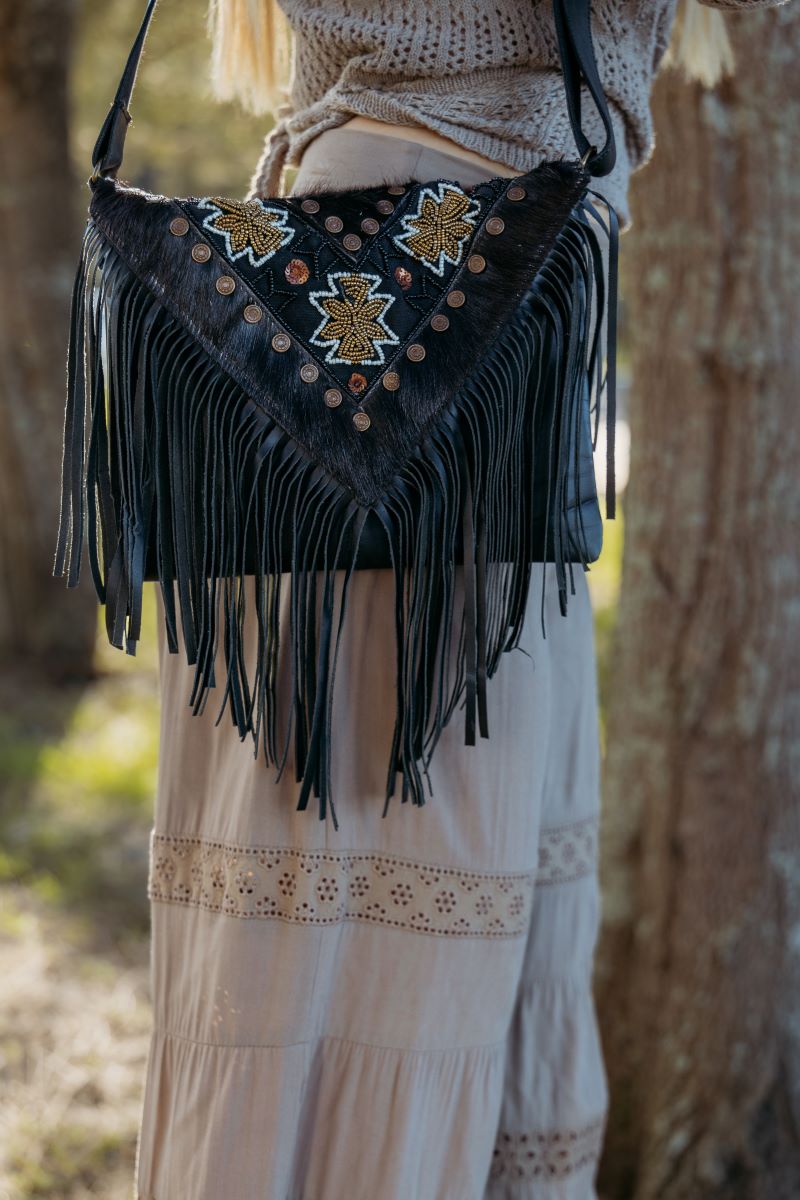 Beaded Fringe Bag - AJ38