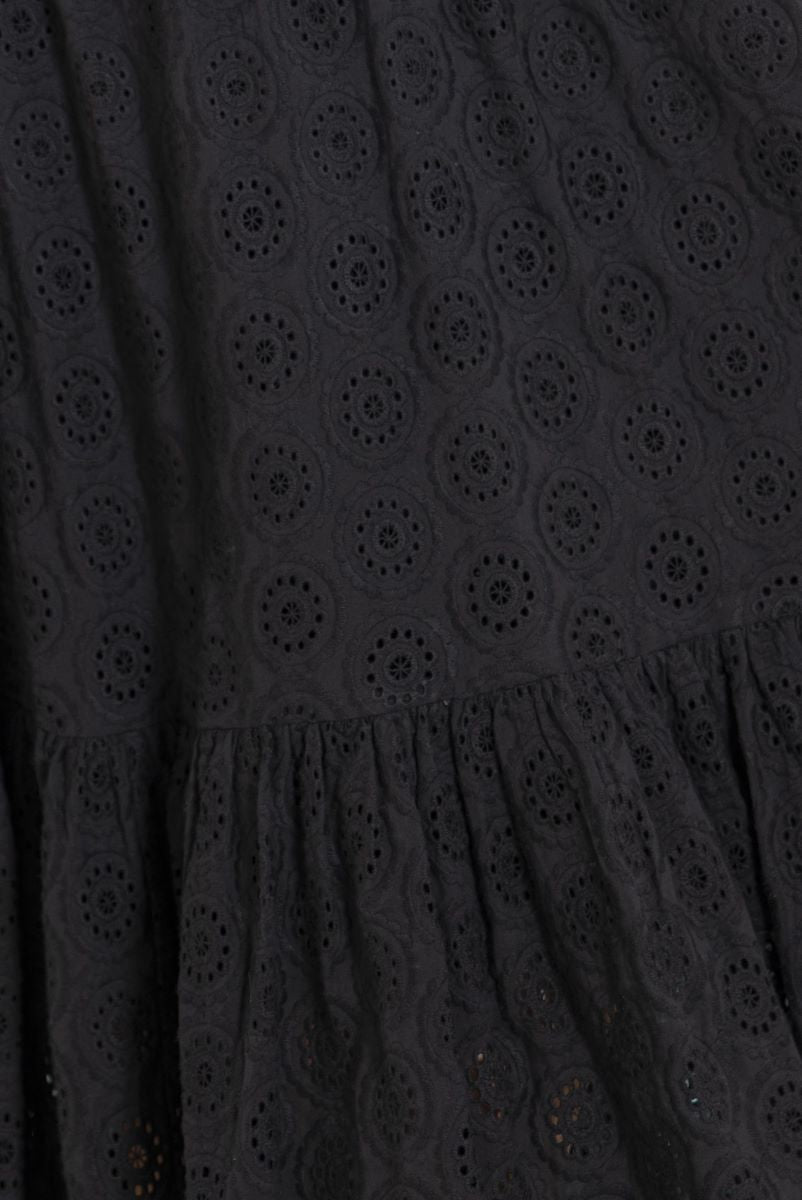 Ava Buttoned Dress - Black