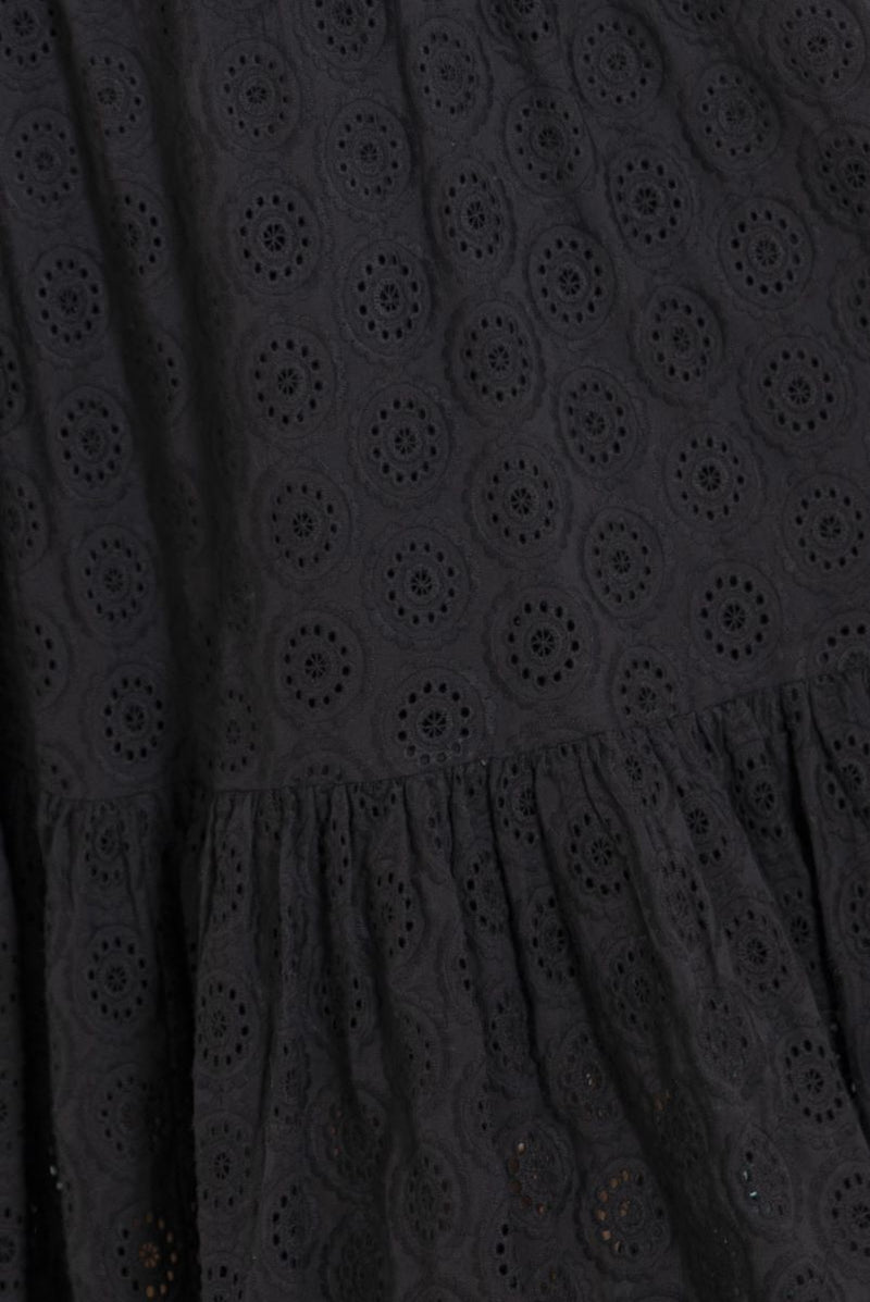 Ava Buttoned Dress - Black