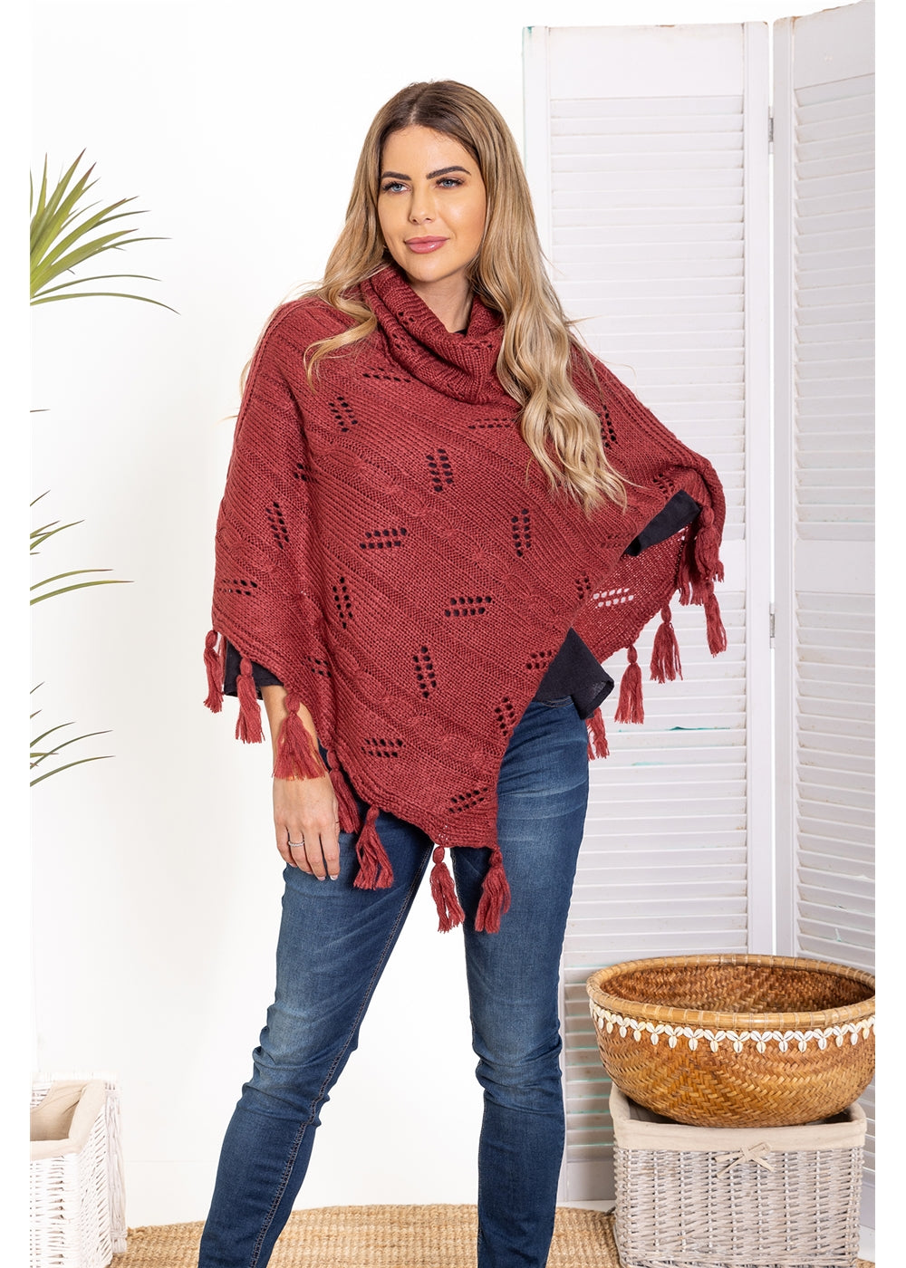 Ryda Poncho - Burgundy