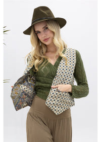 Barika Quilted Waistcoat Reversible - both reversible sides shown