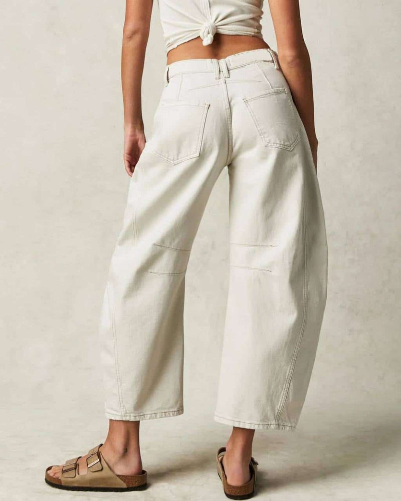 Barrel Jeans - White