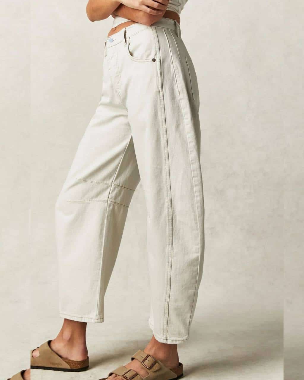 Barrel Jeans - White