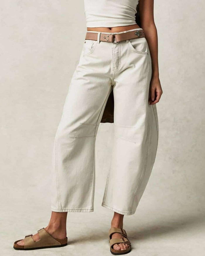 Barrel Jeans - White