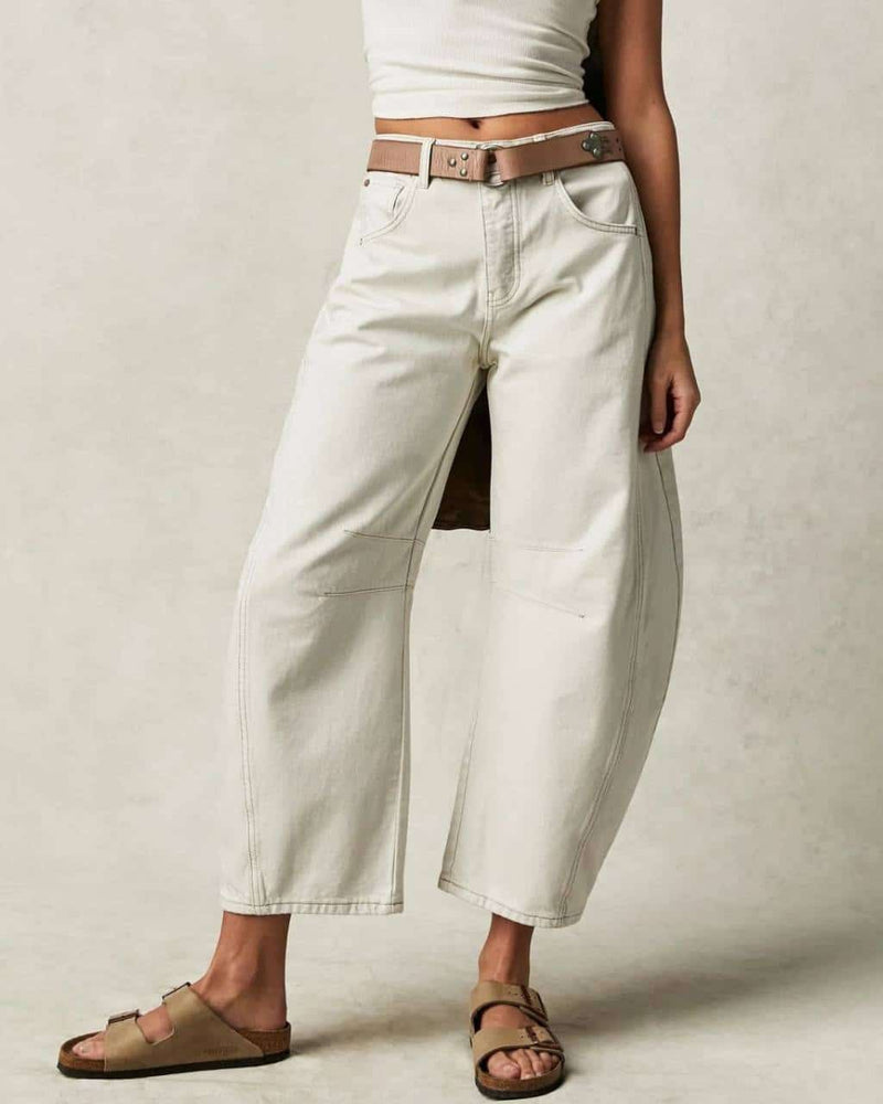Barrel Jeans - White