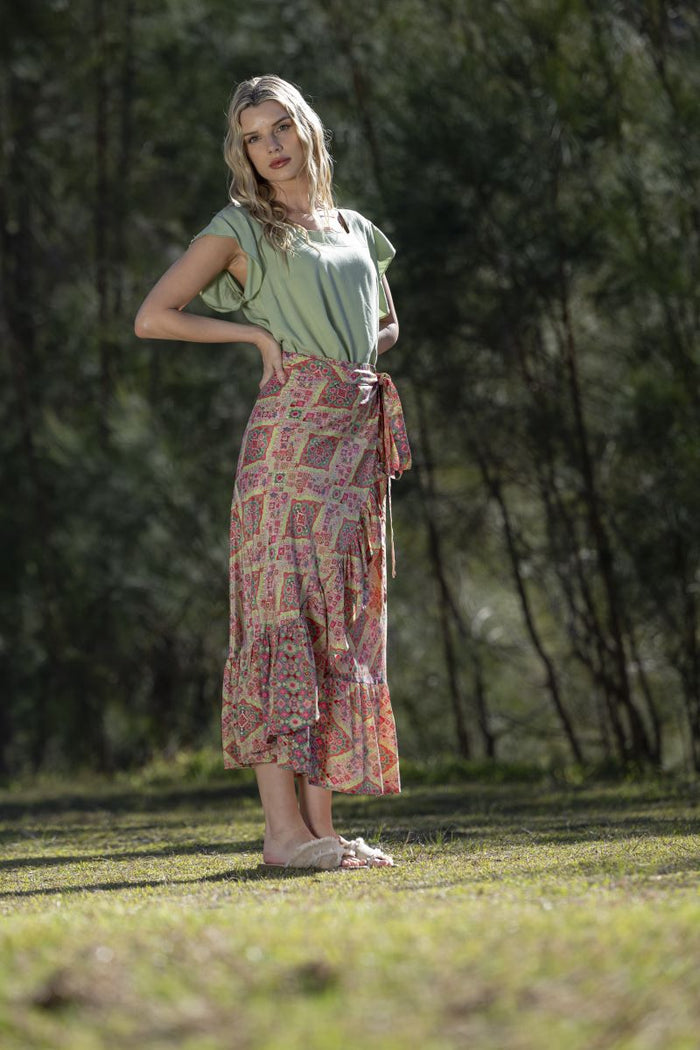 Bree Frill Wrap Skirt