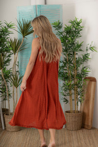 Charlotte Dress - Rust