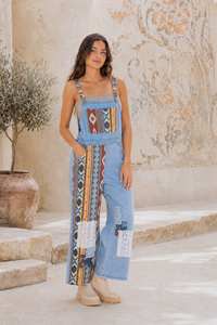 CJ Aztec Overall Patchwork | Front view