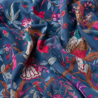 CJ Blue Tropical Shirt | Fabric detail
