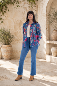 CJ Blue Tropical Shirt | Front view