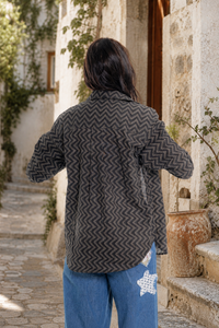CJ Brown Chevron Shirt | Back view