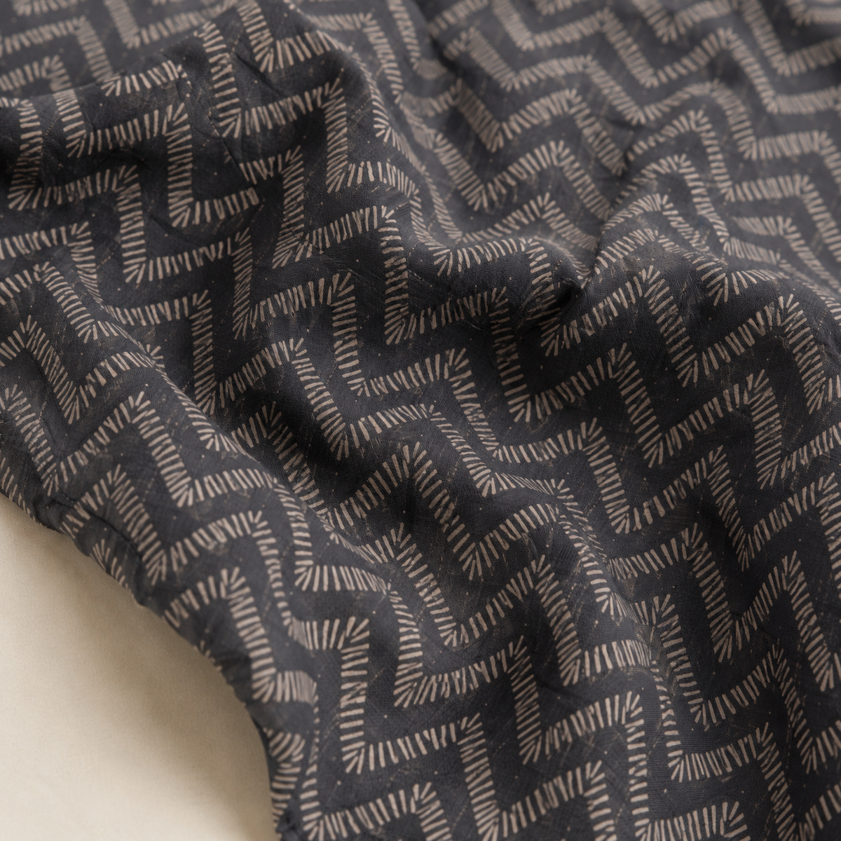 CJ Brown Chevron Shirt | Fabric detail