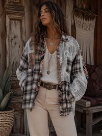 CJ Choco Shacket | Styled front