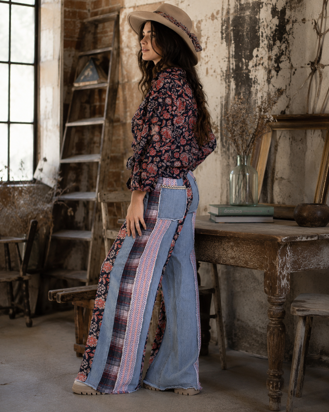 CJ Floral Patchwork Jeans | Styled