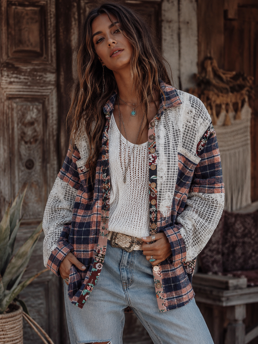 CJ Pink Shacket | Styled front