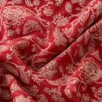 CJ Red Jacobean Floral Shirt | Fabric detail