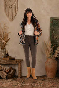 CJ Rust Hooded Patchwork Jacket | Face