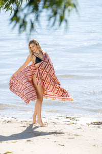 Coral Cotton Sarong