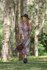 Crimson Night Wrap Dress