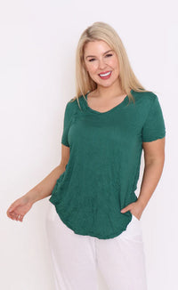 Curve Hem T-Shirt - Assorted - Cotton Village