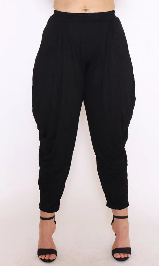 drape pants black