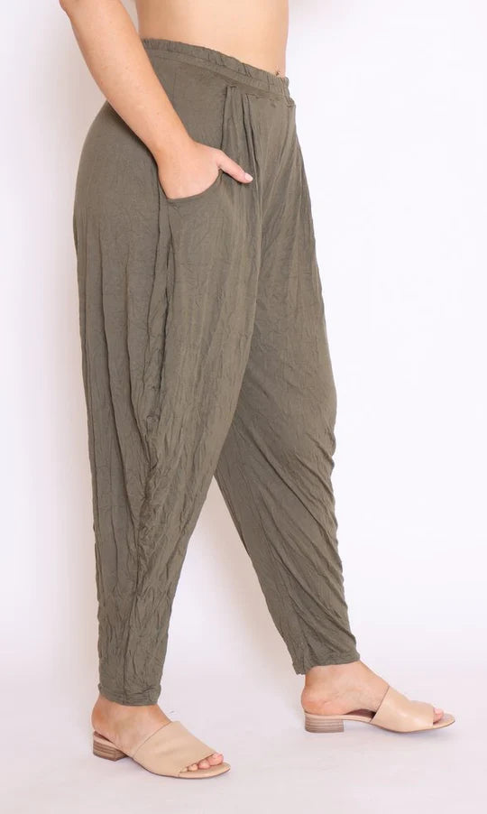 Drape Pants khaki cotton village