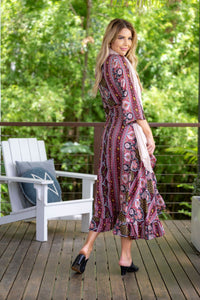 Evi Long Sleeve Wrap Dress
