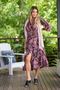Evi Long Sleeve Wrap Dress
