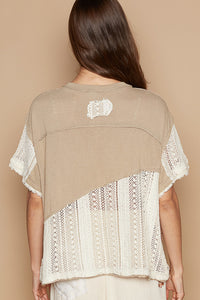 Peace Oversize T - FKT1281 Taupe