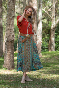 Buttonned Bohemian Skirt