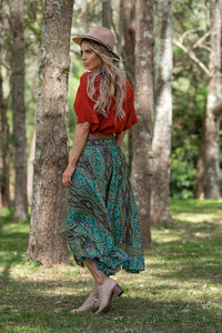 Buttonned Bohemian Skirt