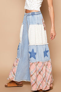 Star Wide Leg Denim Pants - FWP170